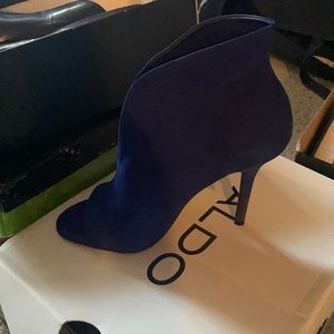 Blue Suede Booties
